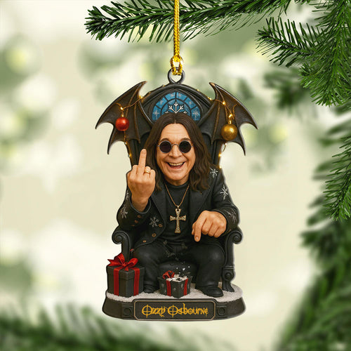 Ozzy Osbourne Custom Shape 2-side Printed Acrylic Ornament โ MAITM12693