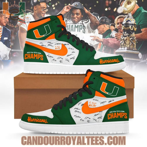 2026 Fiesta Bowl Champios Miami Hurricanes Air Jordan 1