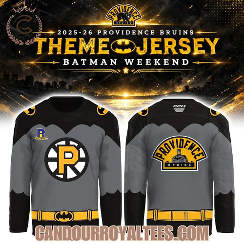 ’26 Providence Bruins x Batman Night Hockey Jersey