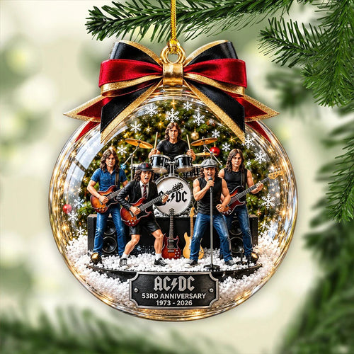 AC/DC 53rd Anniversary Custom Shape 2-side Printed Acrylic Ornament – HOATT21514