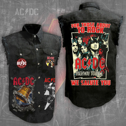 AC/DC 3D Lightweight Sleeveless Denim Shirt – ANHNV 4242