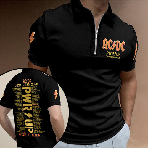 AC/DC World Tour 2026 Zip Polo Shirt – TANTN21355