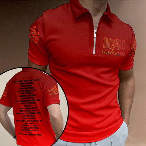 AC/DC World Tour 2026 Zip Polo Shirt – TANTN21357