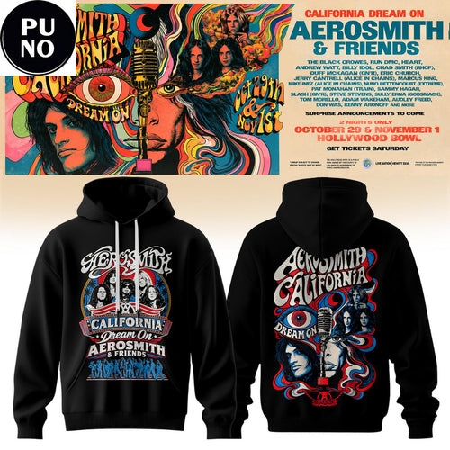 Aerosmith California Dream On 2026 Hollywood Bowl Hoodie T-Shirt