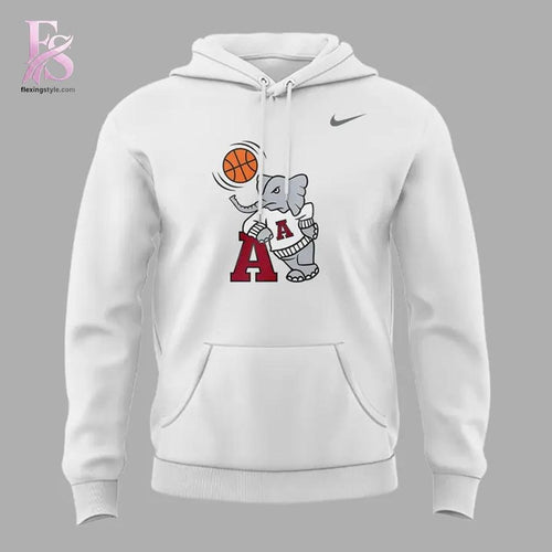 Alabama Crimson Tide Basketball Retro Hoops Ringer Hoodie