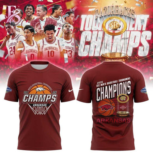 Arkansas Razorbacks 2026 SEC Men’s Basketball Tournament Champions Shirt