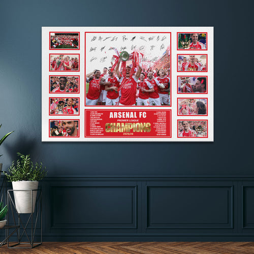 Arsenal FC Premier League Champions 25/26 Rectangle Canvas With Inner Frame – HOATT18847