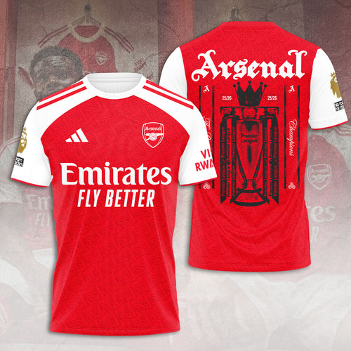 Arsenal FC Premier League Champions 25/26 3D Apparel – TANTN23049
