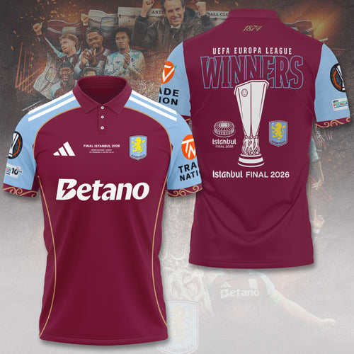 Aston Villa Europa League Winners 25/26 3D Apparel – TANTN23057