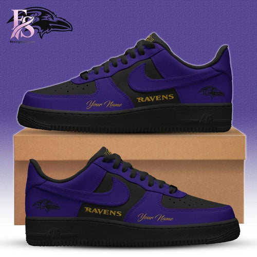Baltimore Ravens Black in Black Nike Air Force 1