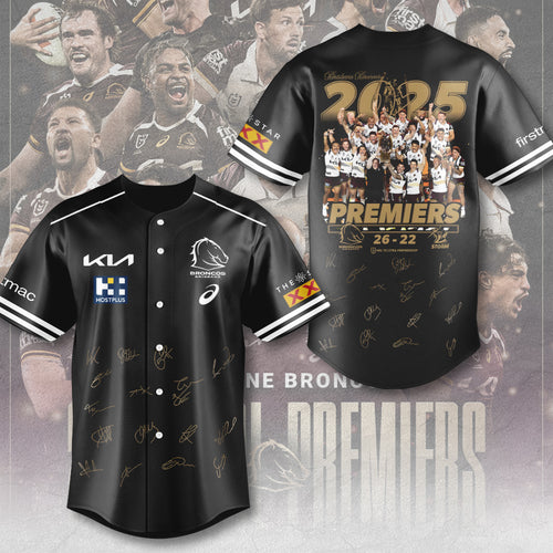 Brisbane Broncos 2025 Premiers Baseball Jersey – MAITM13533