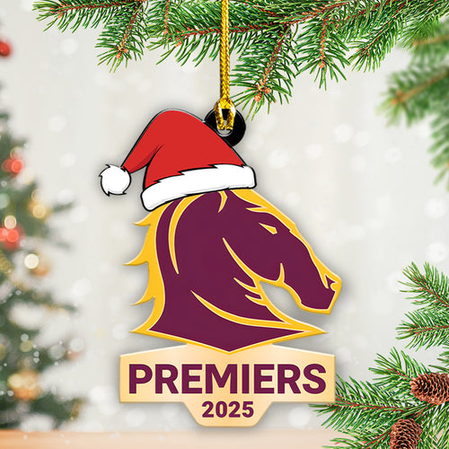 Brisbane Broncos 2025 Premiership Custom Shape 2-sided Acrylic Ornament – TANTN17531