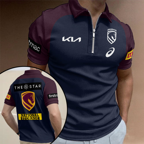 Brisbane Broncos 2026 Zip Polo Shirt – HOATT14826