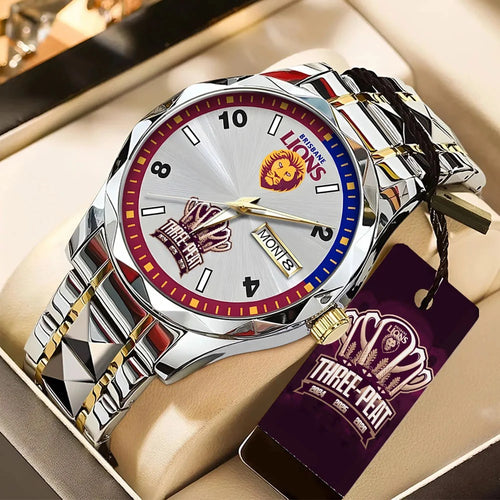 Brisbane Lions 2026 AFL Premiers Alloy Luxury Quartz Watch – TANTN25839
