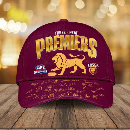 Brisbane Lions Threepeat Premiers Classic Cap – TMTHU10007