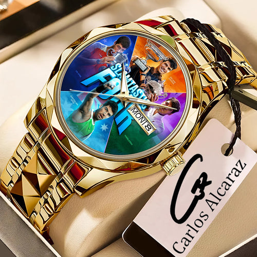 Carlos Alcaraz Grand Slam Champion Alloy Luxury Quartz Watch – GNE4911