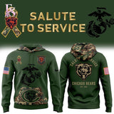 Chicago Bears 2025 NFL Salute to Service Marines Hoodie