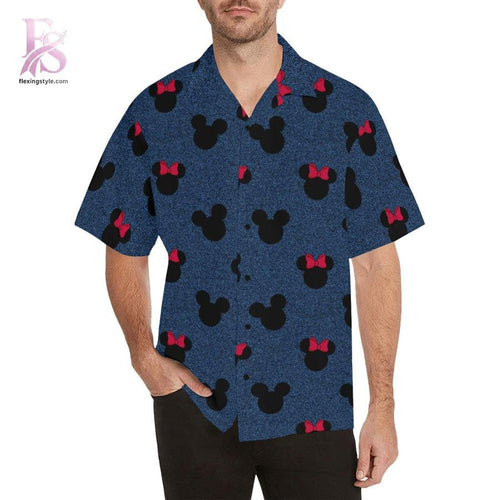 Denim Mice Hawaiian Shirt