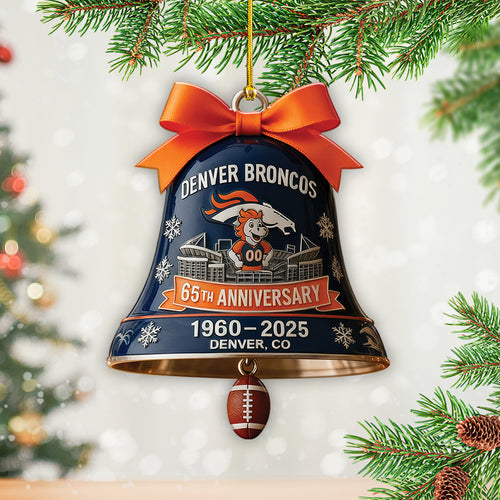 Denver Broncos 65th Anniversary Custom Shape 2-sided Acrylic Ornament โ TANTN19417