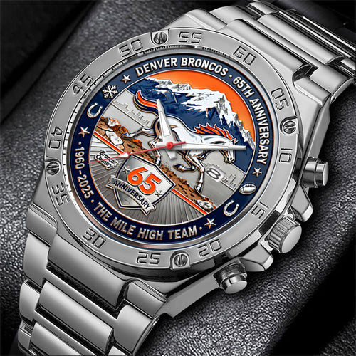 Denver Broncos 65th Anniversary Gentleman Stainless Steel Watch – HOATT15222