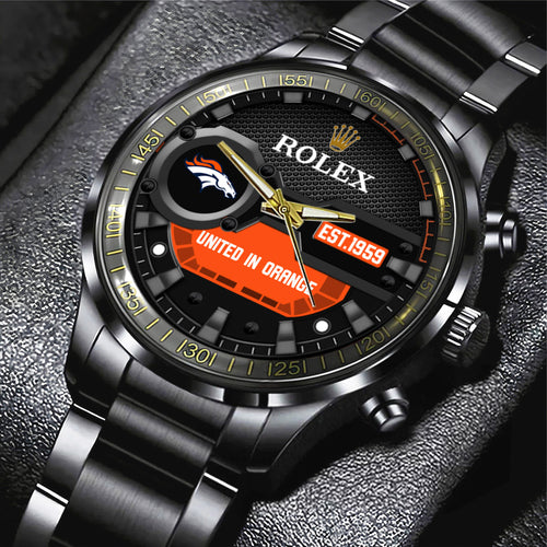 Denver Broncos x Rolex Black Stainless Steel Watch – MAITM13207