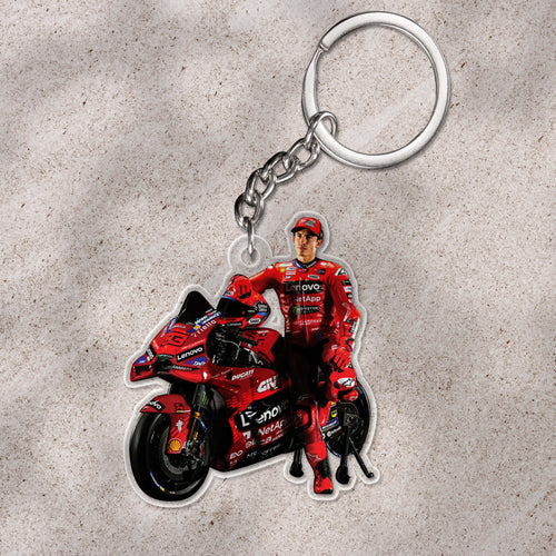 Ducati Lenovo Team x Marc Márquez Custom Shape 1-sided Keychain – HOATT 9183