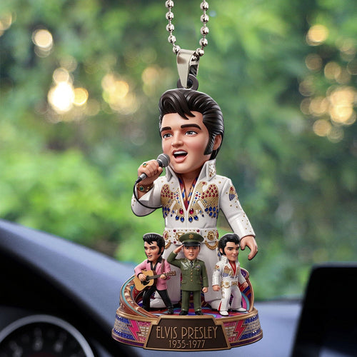 Elvis Presley Custom shape 2-sided Acrylic Car Ornament โ TMTHU6243