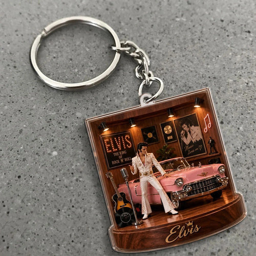 Elvis Presley Custom Shape 2-sided Keychain – MAITM15353