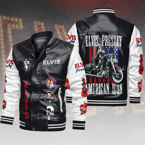 Elvis Presley Leather Bomber Jacket – HOATT21639