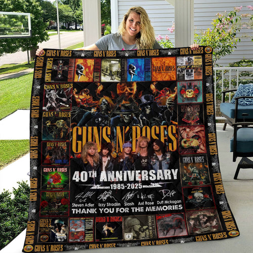 Guns N' Roses 40th Anniversary Quilt Blanket – TANTN22888