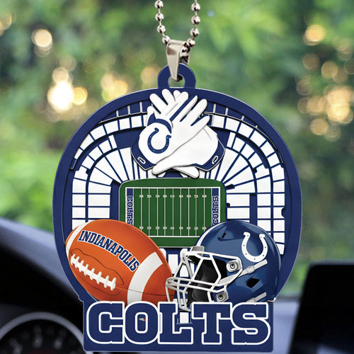 Indianapolis Colts Custom shape 2-sided Acrylic Car Ornament – TMTHU744