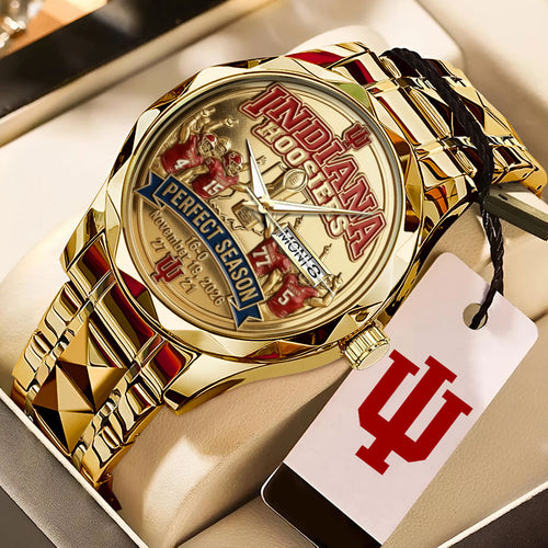 Indiana Hoosiers Football 2025 National Champions Alloy Luxury Quartz Watch – MAITM14531