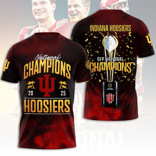 Indiana Hoosiers Football 2025 National Champions 3D Apparel – HOATT15812