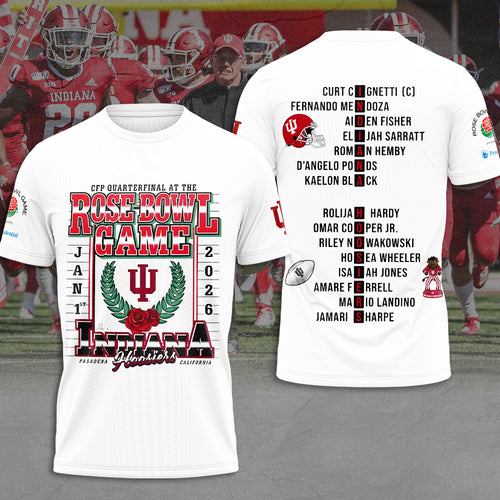 Indiana Hoosiers Football 2026 Rose Bowl 3D Apparel – MAITM14278