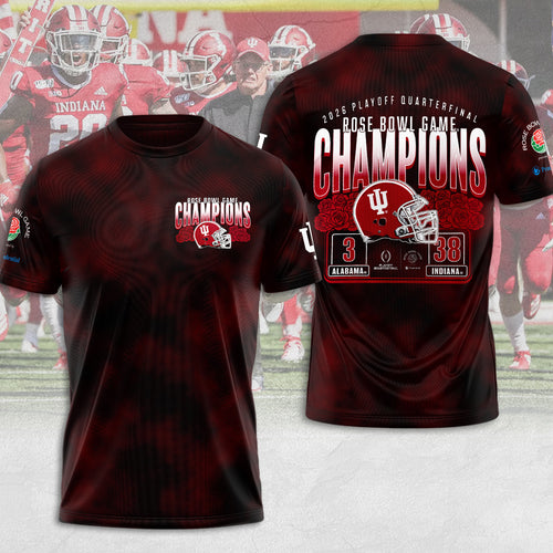 Indiana Hoosiers Football 2026 Rose Bowl Champions 3D Apparel – MAITM14289