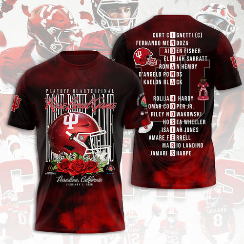Indiana Hoosiers Football 2026 Rose Bowl 3D Apparel – HOATT15447