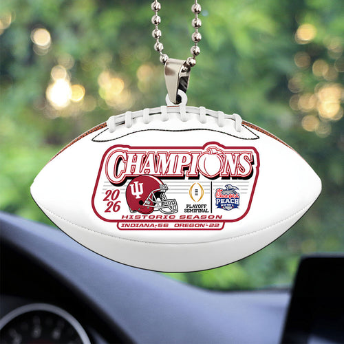 Indiana Hoosiers Football Peach Bowl Champions Custom shape 2-sided Acrylic Car Ornament – MAITM14401