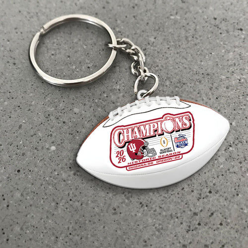 Indiana Hoosiers Football Peach Bowl Champions Custom Shape 2-sided Keychain – MAITM14402