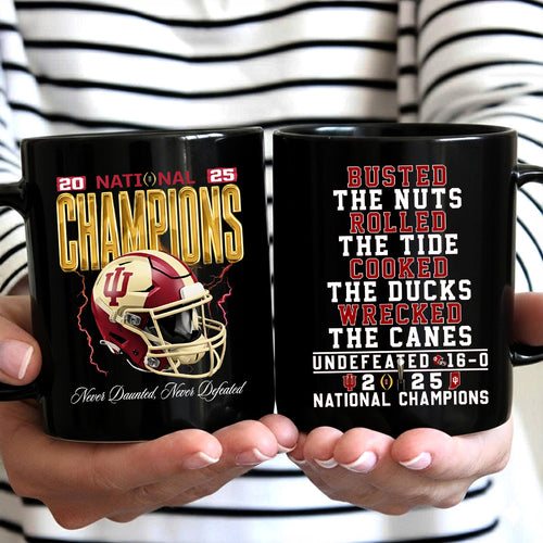 Indiana Hoosiers Football 2025 National Champions Ceramic Mug – TANTN20708