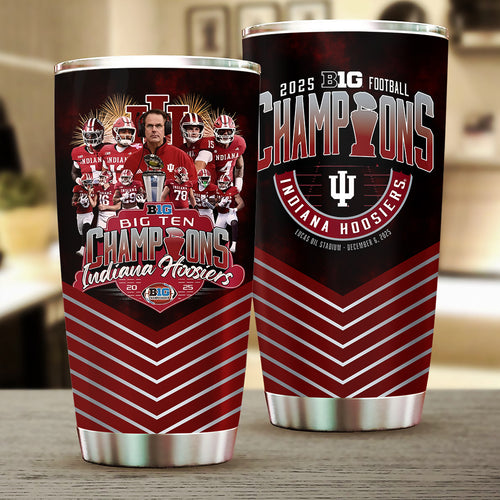 Indiana Hoosiers Football 2025 Big Ten Champions Tumbler Cup – TMTHU2668