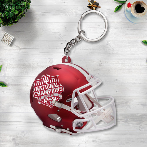 Indiana Hoosiers Football 2025 National Champions Custom Shape 2-sided Keychain – TANTN20434