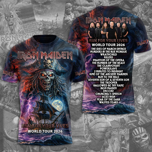 Iron Maiden 2026 World Tour 3D Apparel – TMTHU7247