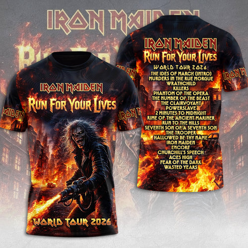 Iron Maiden 2026 World Tour 3D Apparel – TMTHU6585