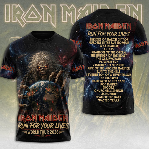 Iron Maiden 2026 World Tour 3D Apparel – TMTHU7136