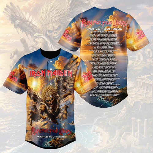 Iron Maiden 2026 World Tour Baseball Jersey – HOATT19553