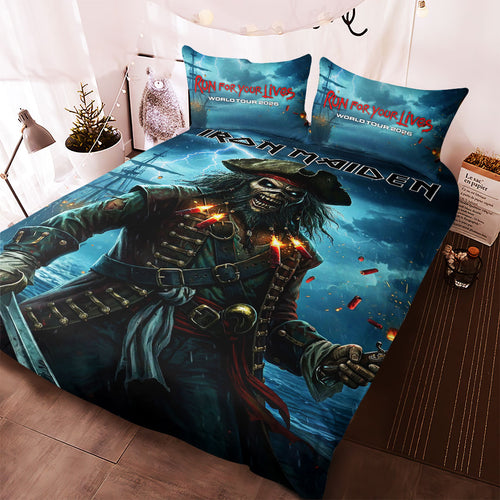 Iron Maiden 2026 World Tour 3-Piece Duvet Bedding Set – HOATT19527