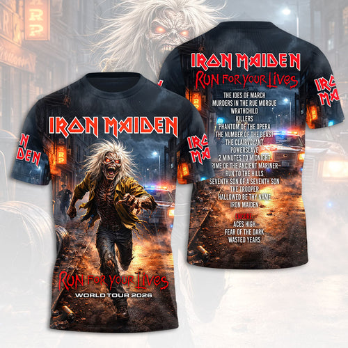 Iron Maiden 2026 World Tour 3D Apparel – HOATT16897