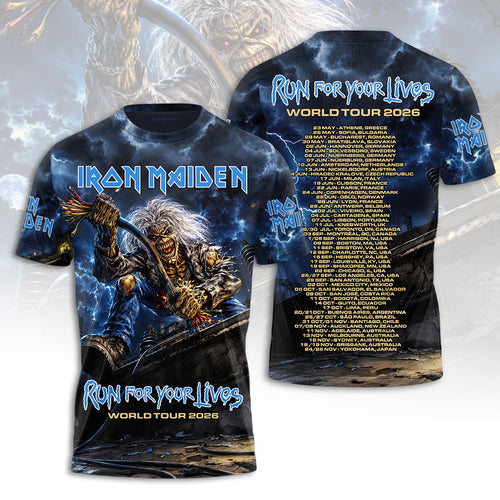 Iron Maiden 2026 World Tour 3D Apparel – HOATT18563