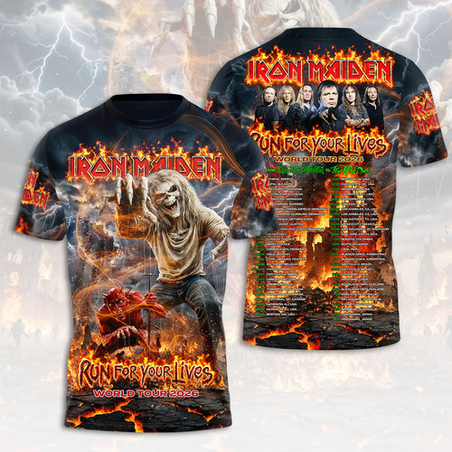 Iron Maiden 2026 World Tour 3D Apparel – HOATT18799