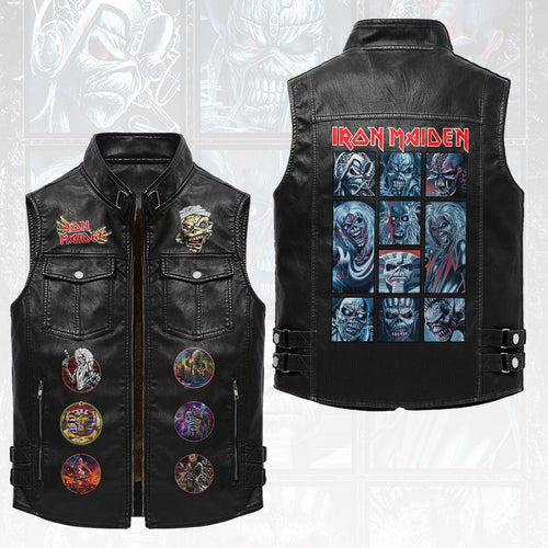 Iron Maiden Premium 2D Sleeveless Leather Vest – HOATT18411